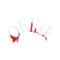 the word oblisk on a black background